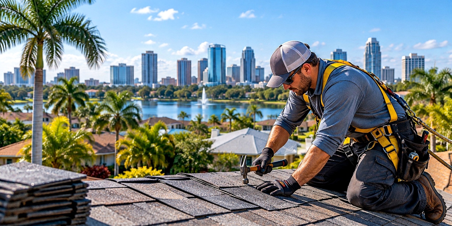Roofing illustration for Flat Roof Ponding Water: Causes, Risks & Solutions | Roof Repair Orlando FL in Orlando, Florida