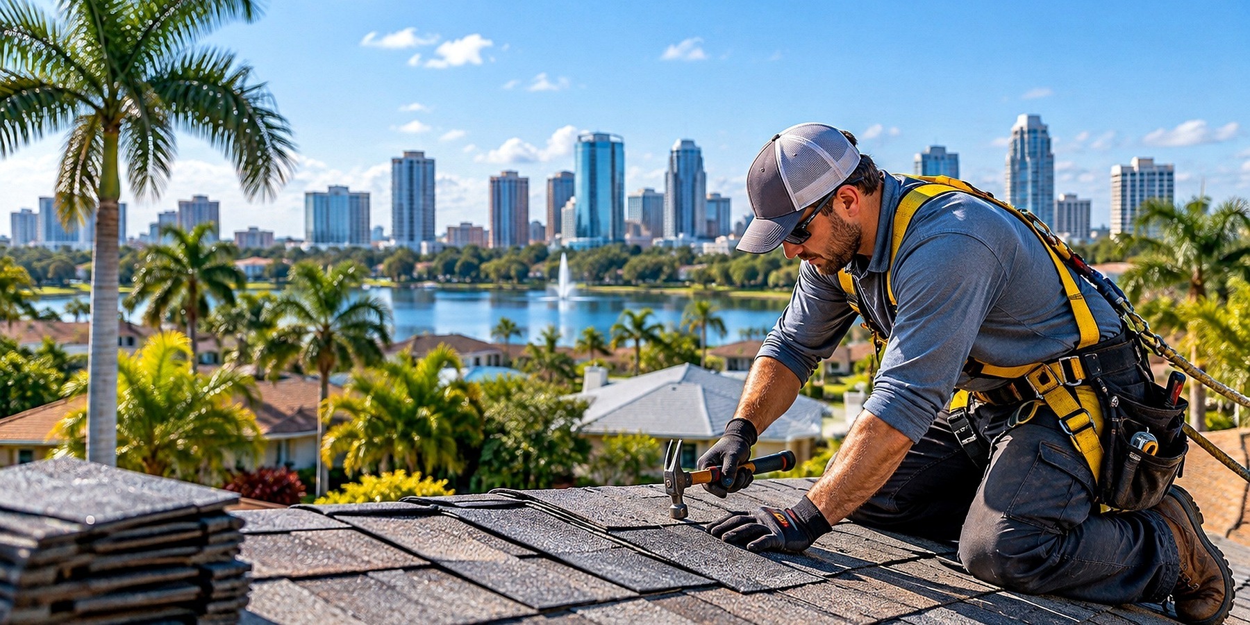 Roofing illustration for Orlando Roofing Materials: Shingle, Tile, Metal and Flat Roofs | Roof Repair Orlando FL in Orlando, Florida