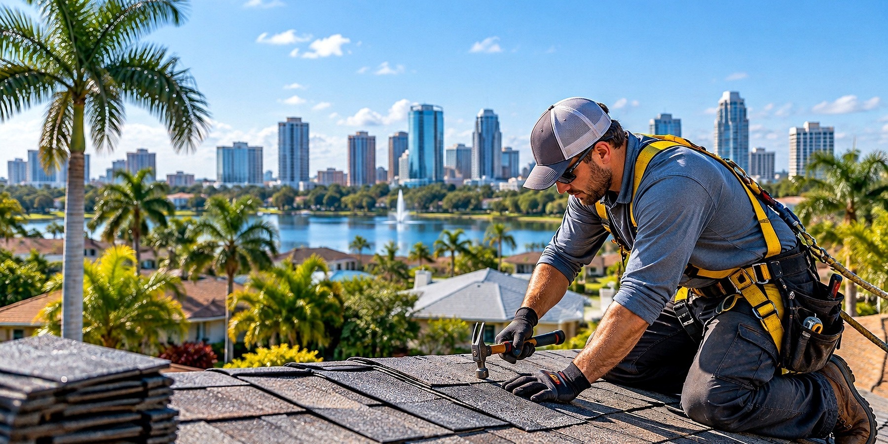 Roof repair in Metrowest, Orlando, Florida