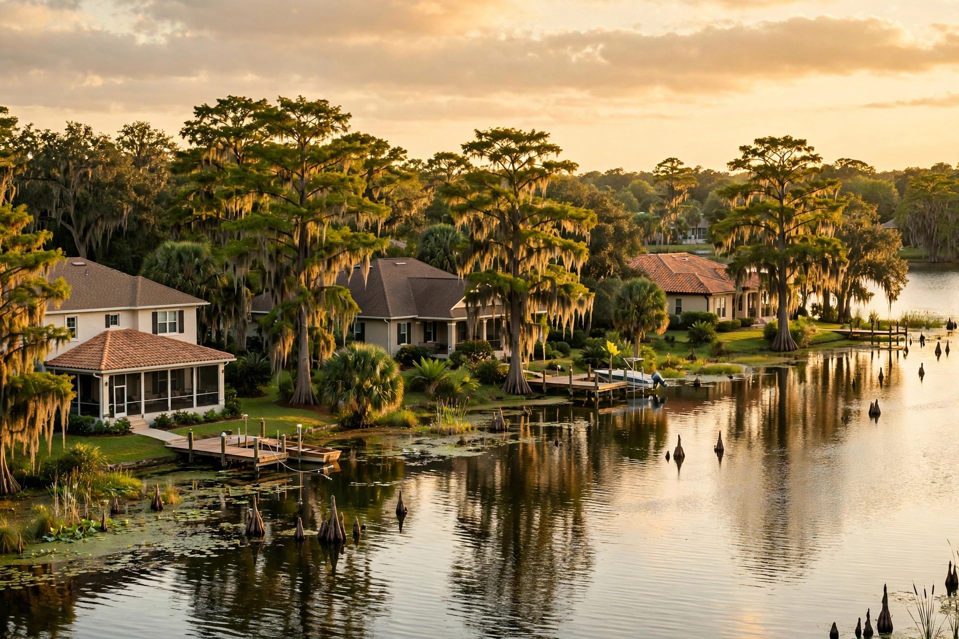 Roof repair in Clear Lake, Orlando FL, older lakeside home roof assessment