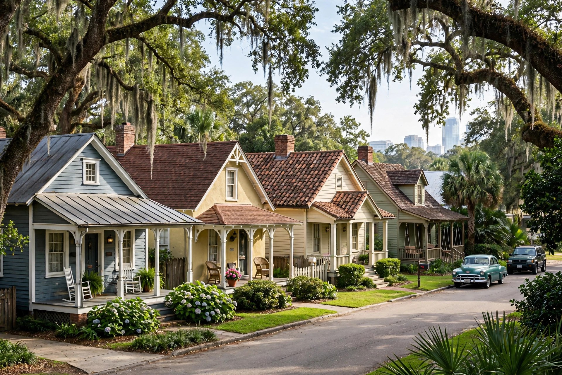 Roof repair in Colonialtown South, Orlando FL, aging shingle roof on an older downtown home