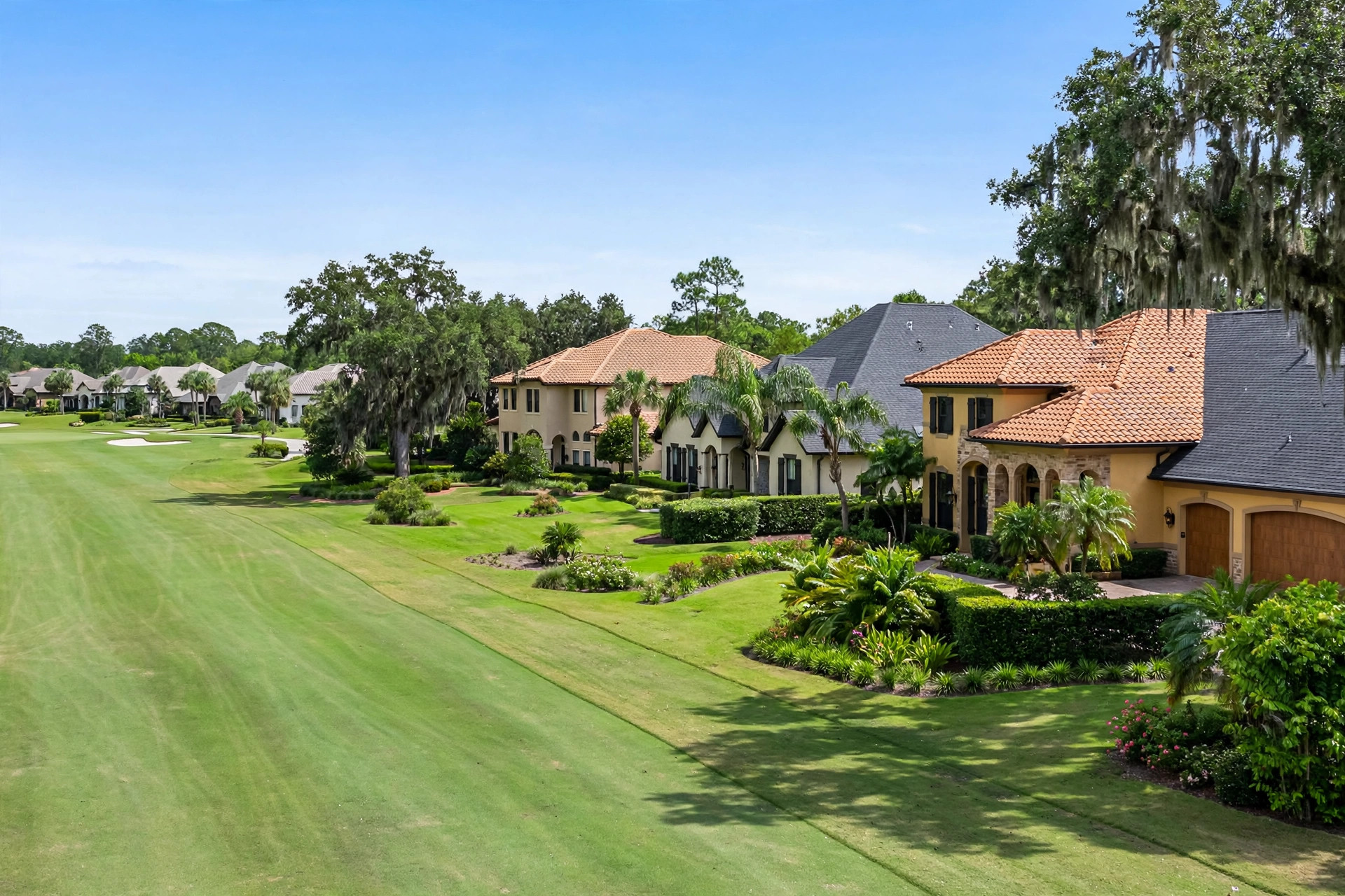 Roof repair in Country Club Estates, Orlando FL, chimney flashing inspection on an established home