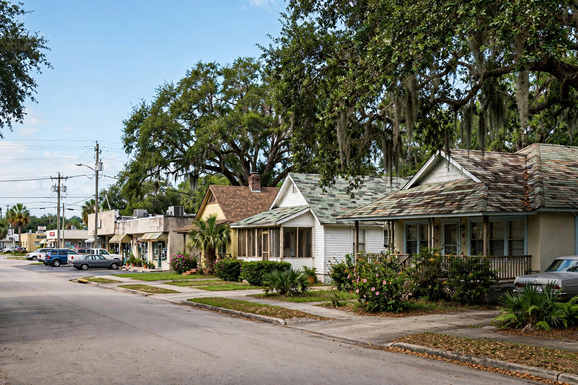 Roof repair in Coytown, Orlando FL, overflowing gutter and stained fascia at a roof edge