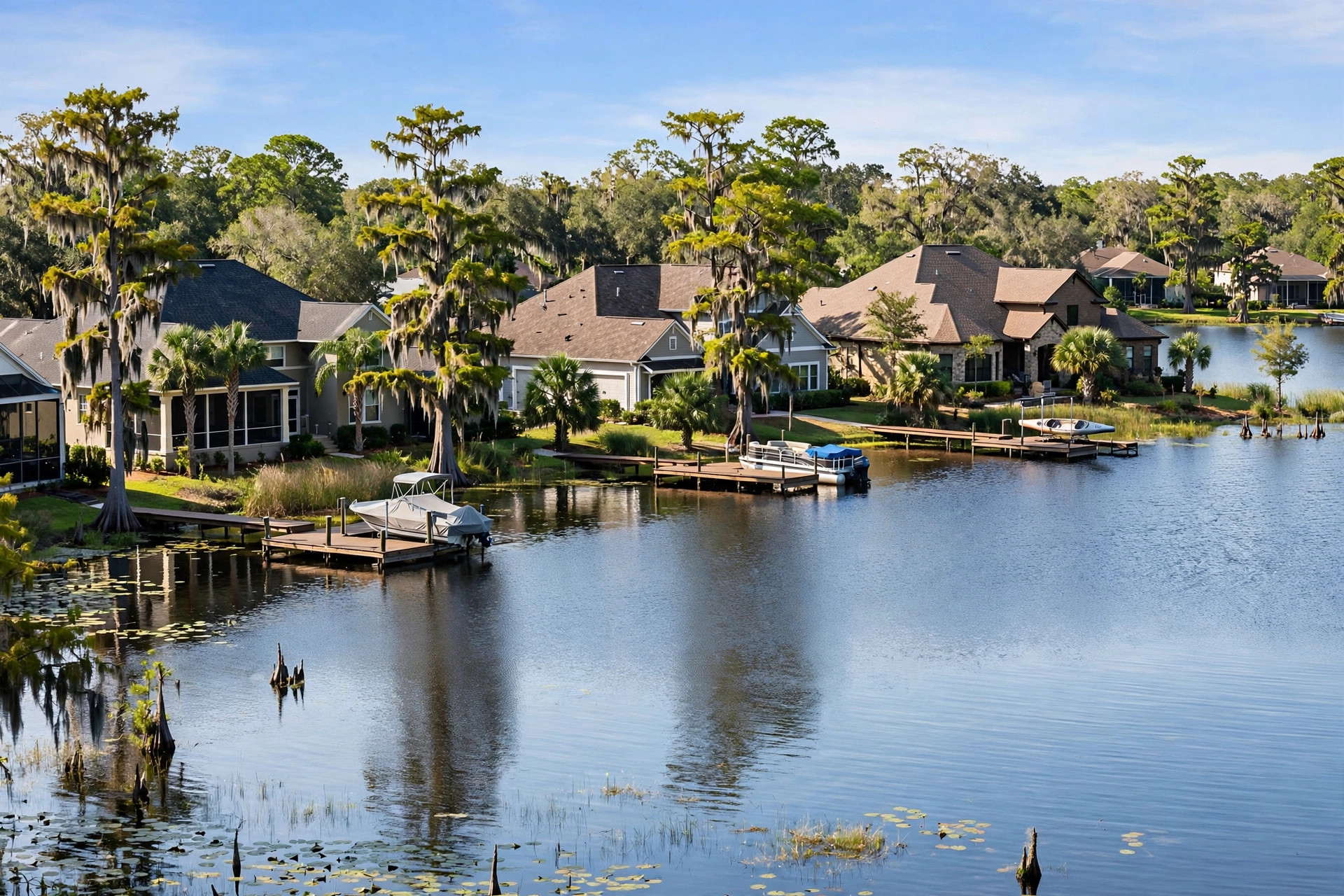Roof repair in Lake Orlando, Orlando FL, low-slope commercial roof with ponding water