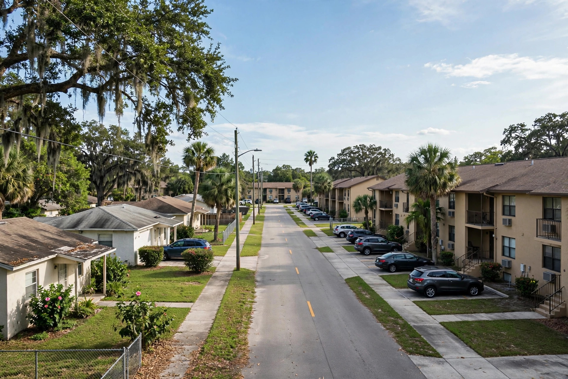 Roof repair in Mercy Drive, Orlando FL, sun worn shingles on a south facing slope