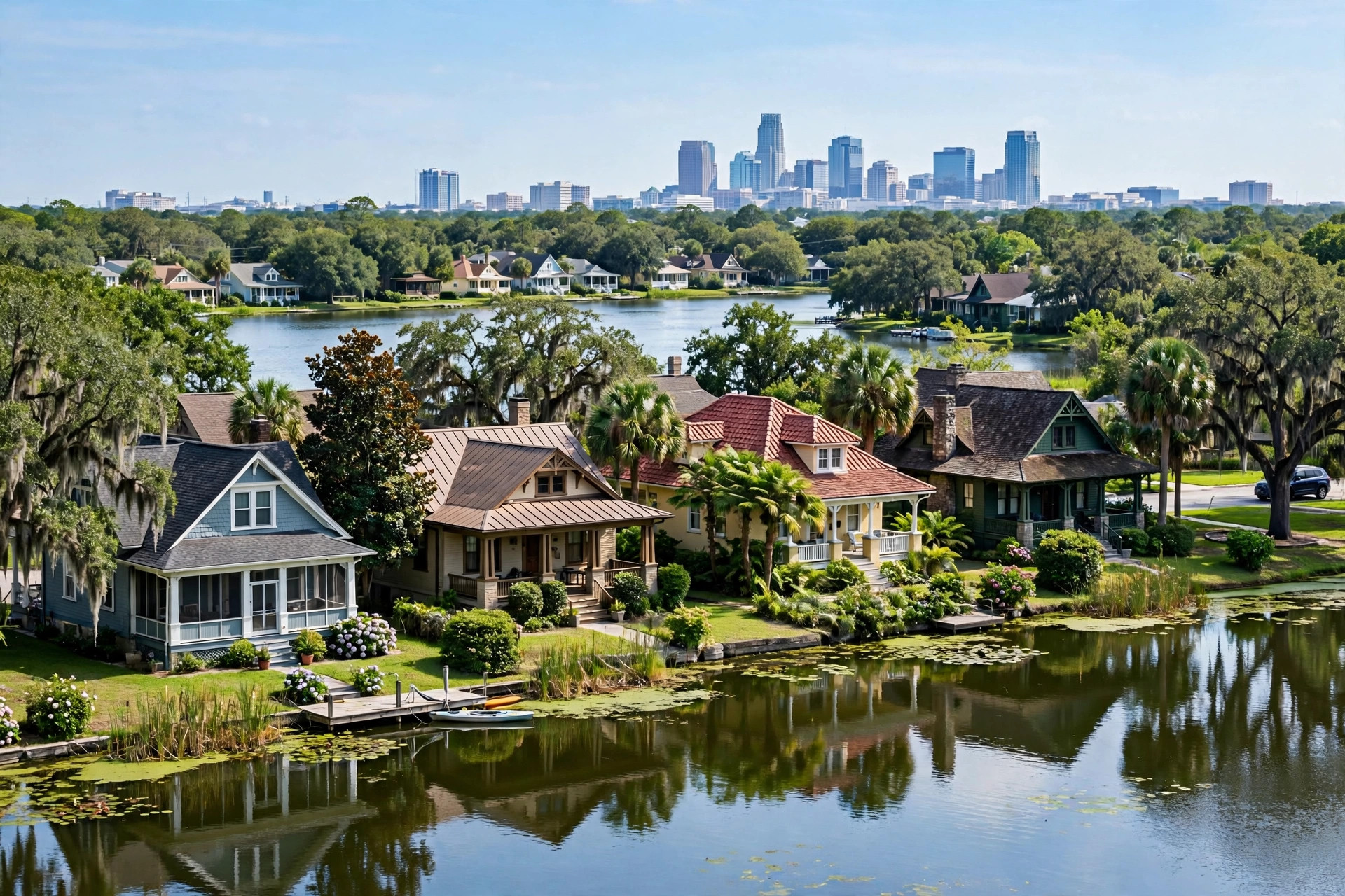 Roof repair in Park Lake Highland, Orlando FL, wind-lifted shingles along a hip roof edge