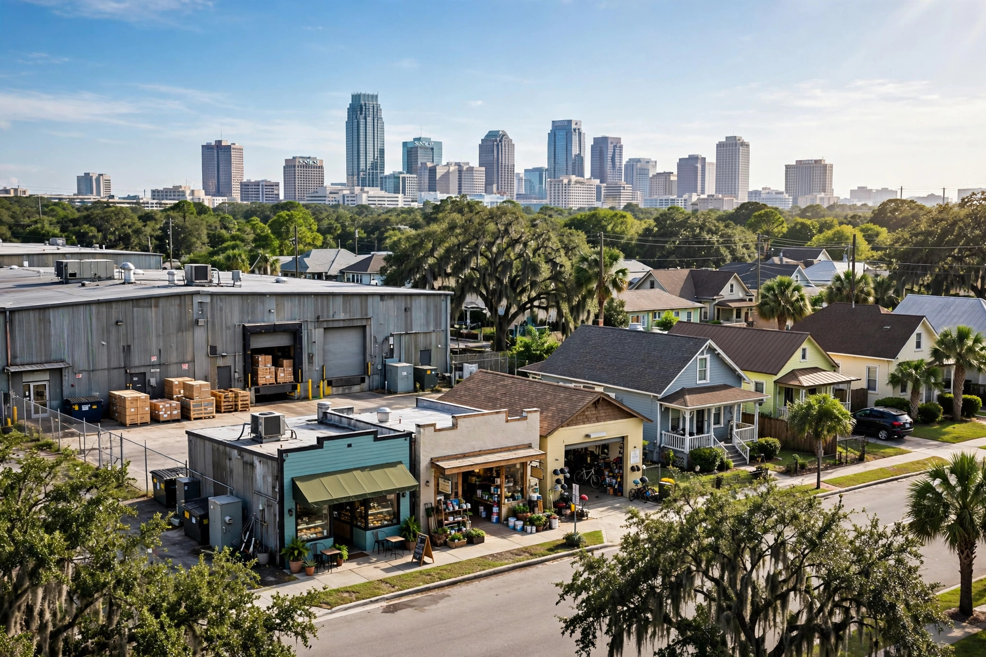 Roof repair in Sodo South Division, Orlando FL, mixed homes and small commercial roofs south of downtown
