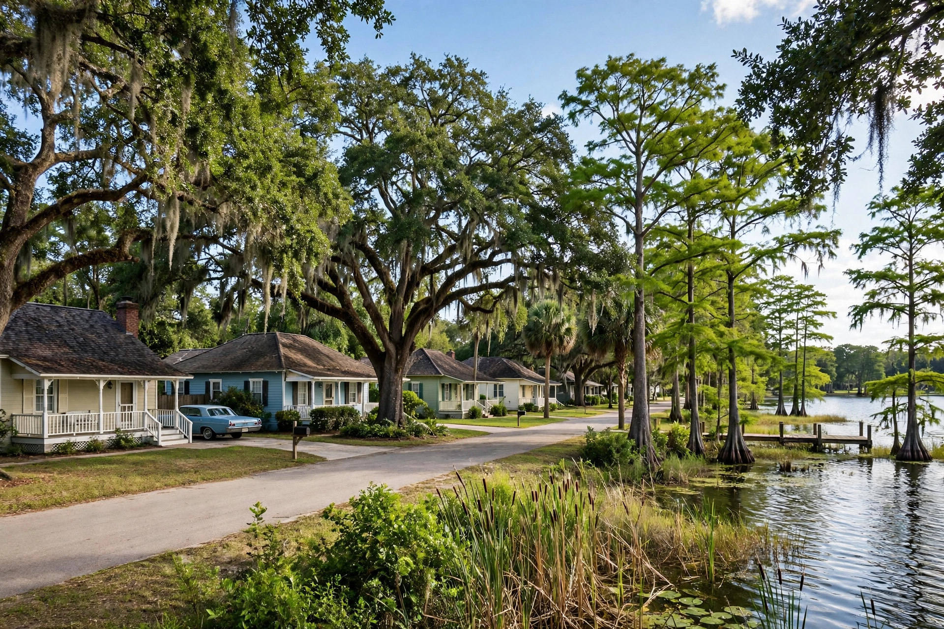 Roof repair in Washington Shores, Orlando FL, ponding water on a low-slope flat roof section