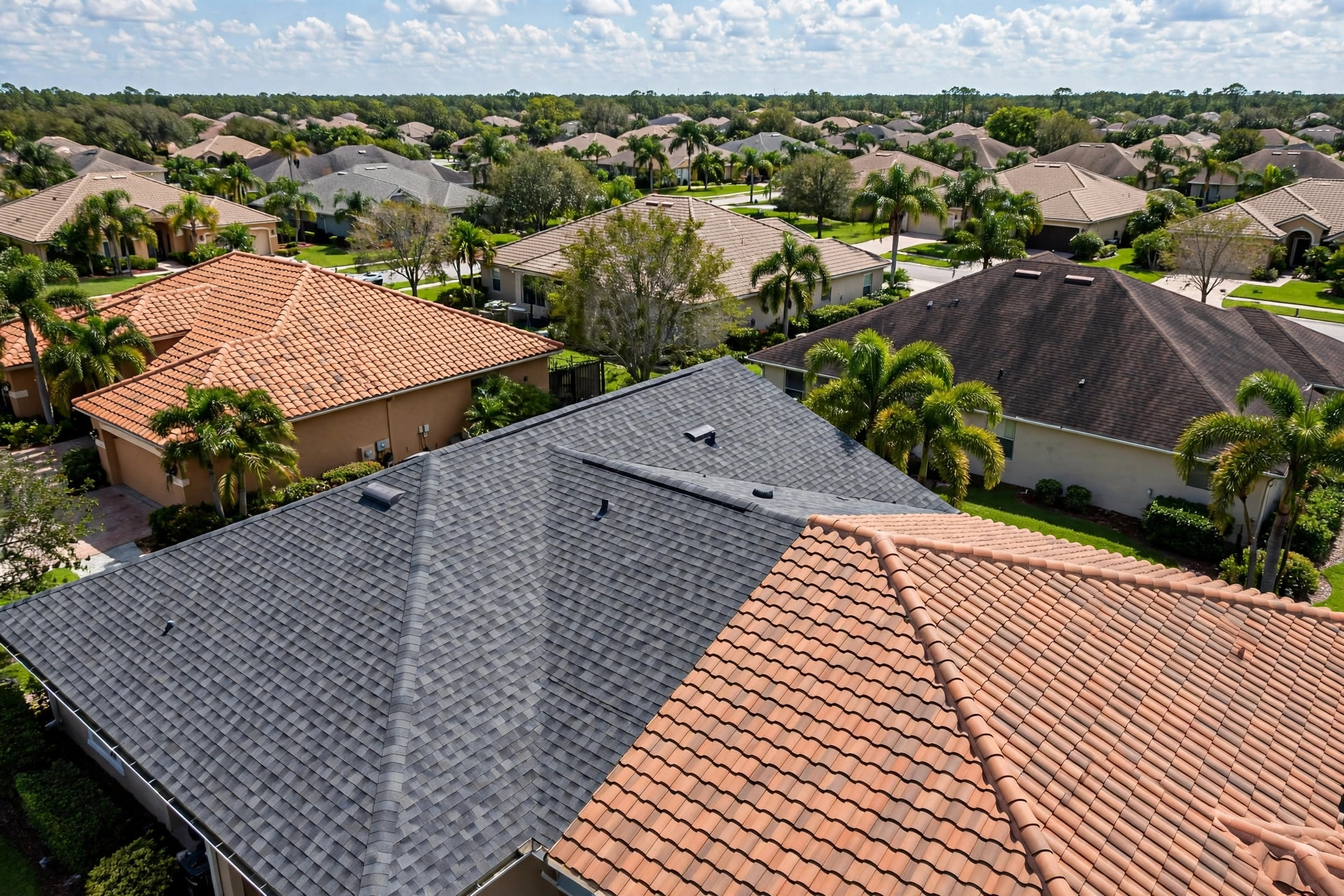 Roofing services in Orlando, FL covering shingle, tile, metal and flat roof repair