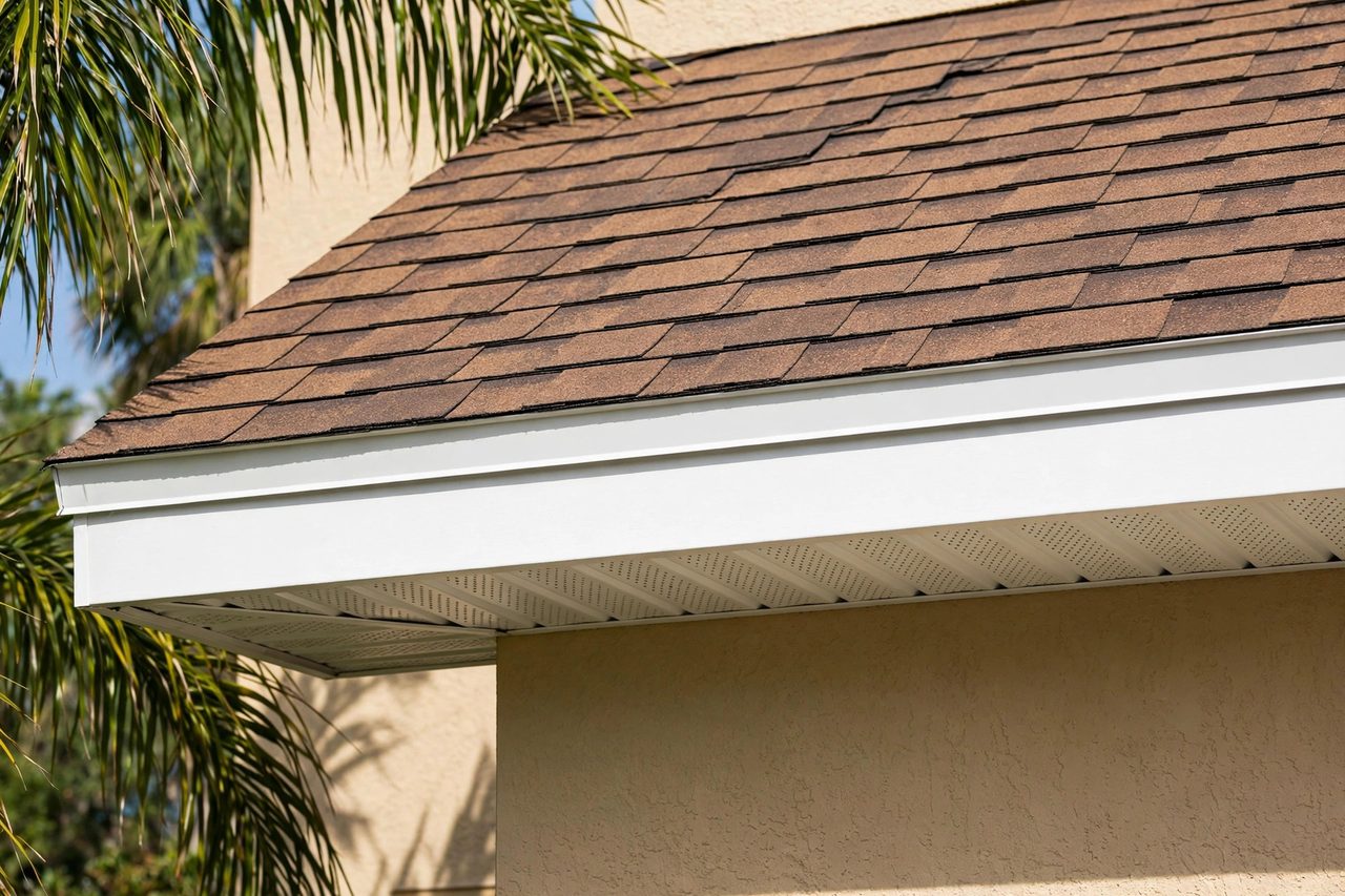 Illustrative after image showing a repaired Orlando roof area, geotagged to Orlando FL