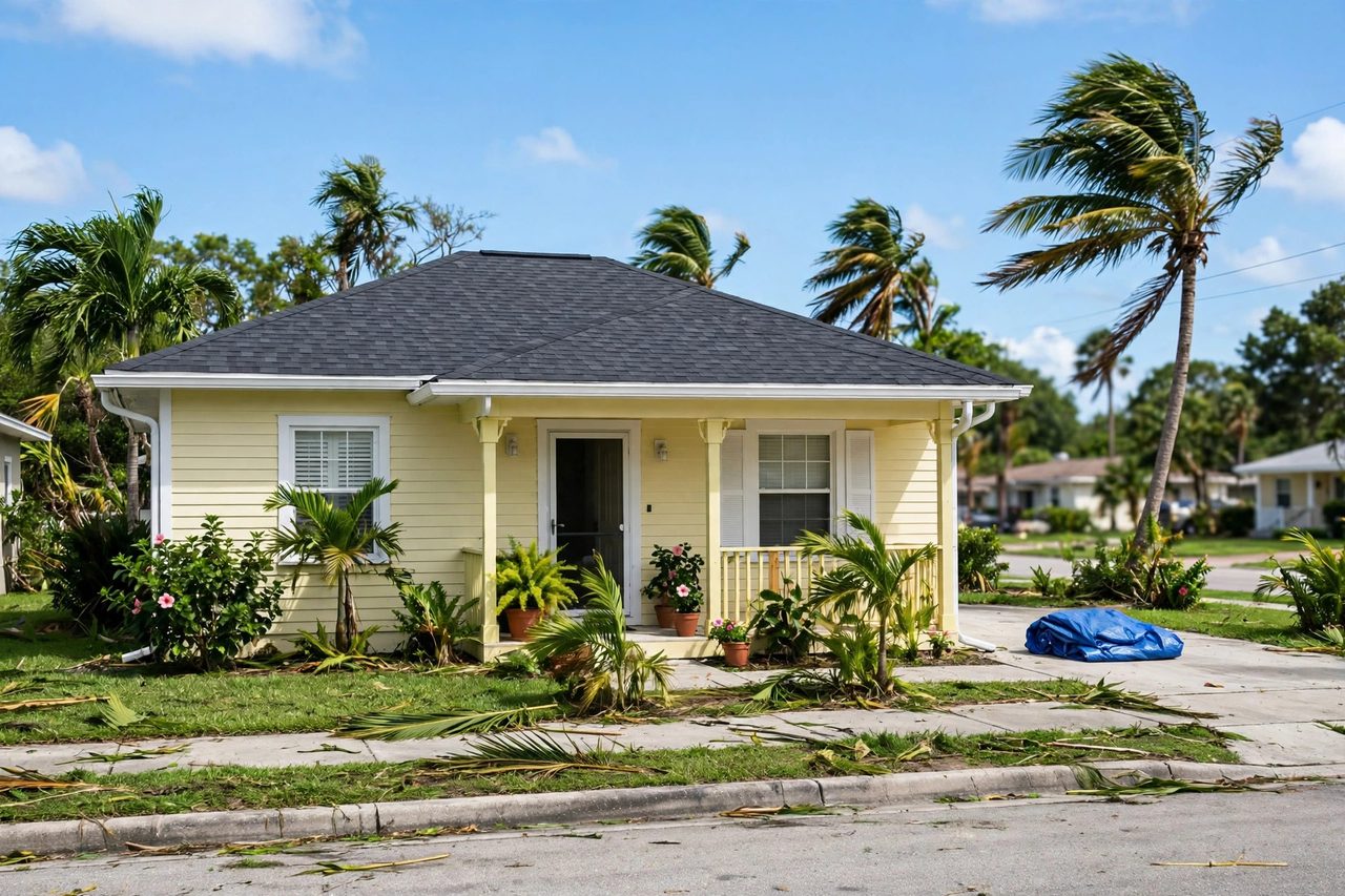 Illustrative after image showing a repaired Orlando roof area, geotagged to Orlando FL