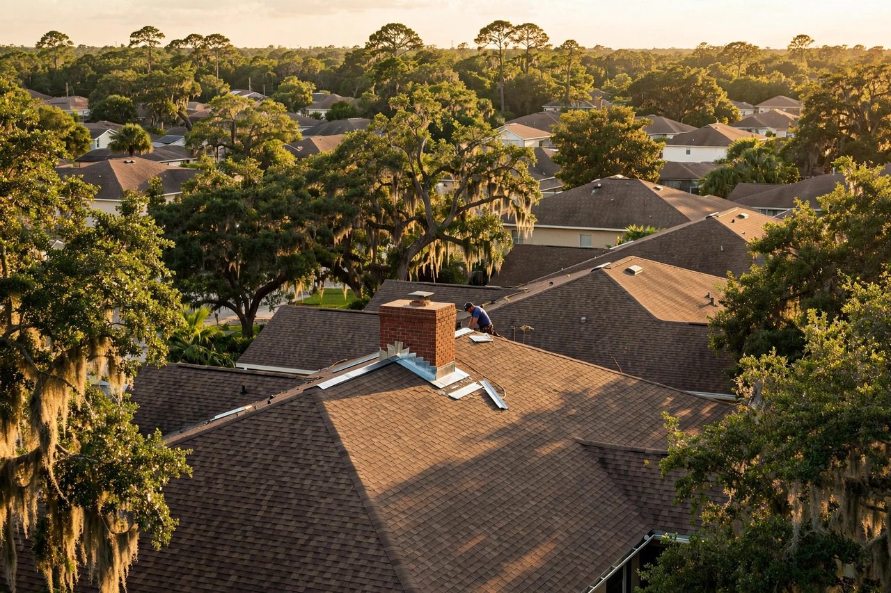 Orlando roofing scene representing Eagles Nest service coverage, geotagged to Orlando FL