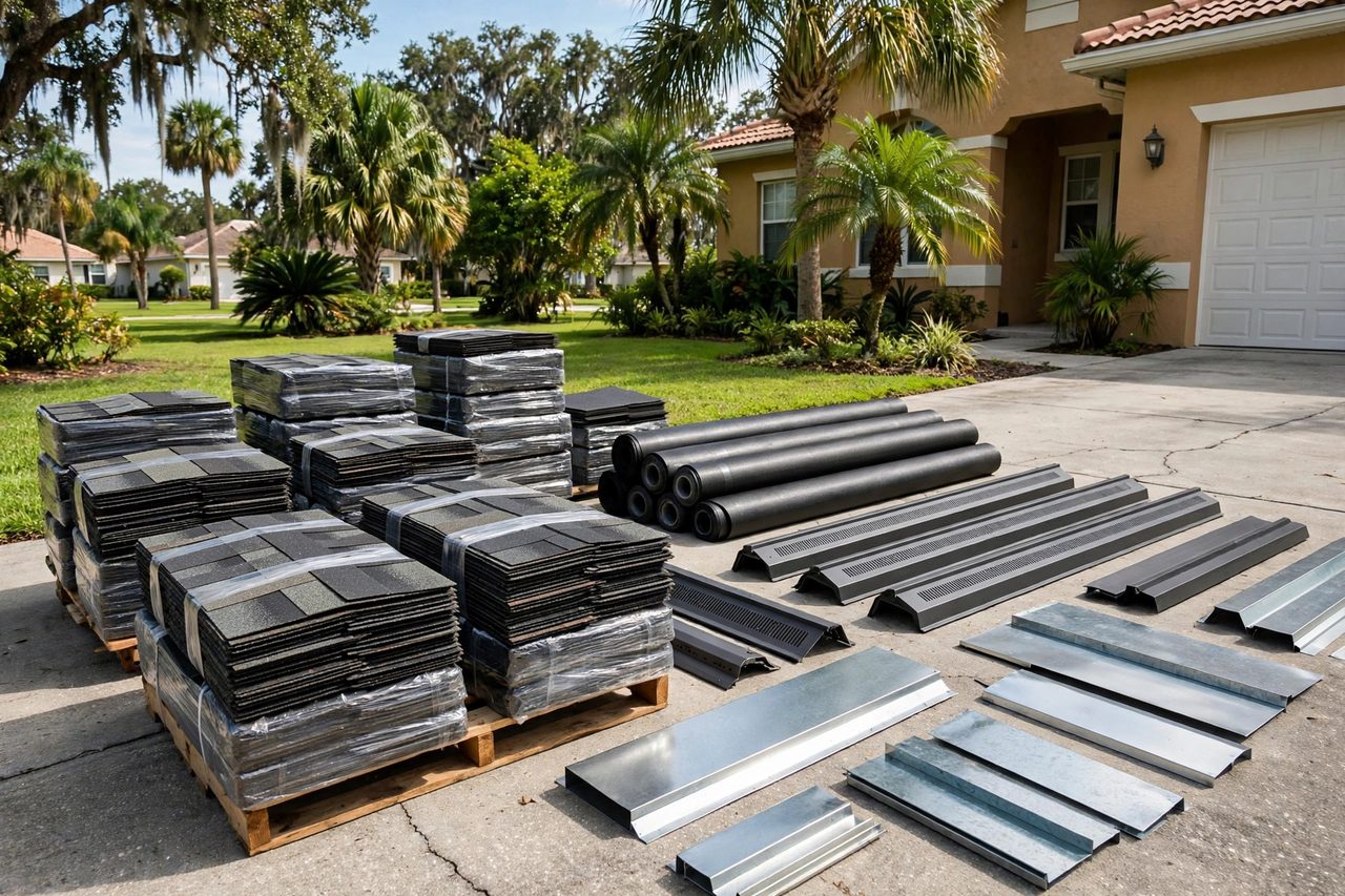 Roofing materials and roof-system components used in Orlando repairs