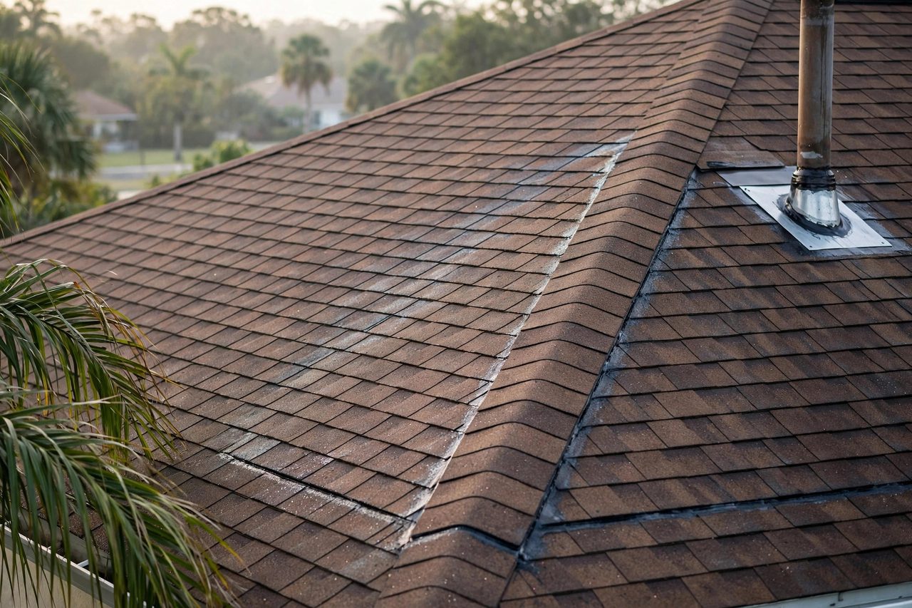Illustrative after image showing a repaired Orlando roof area, geotagged to Orlando FL