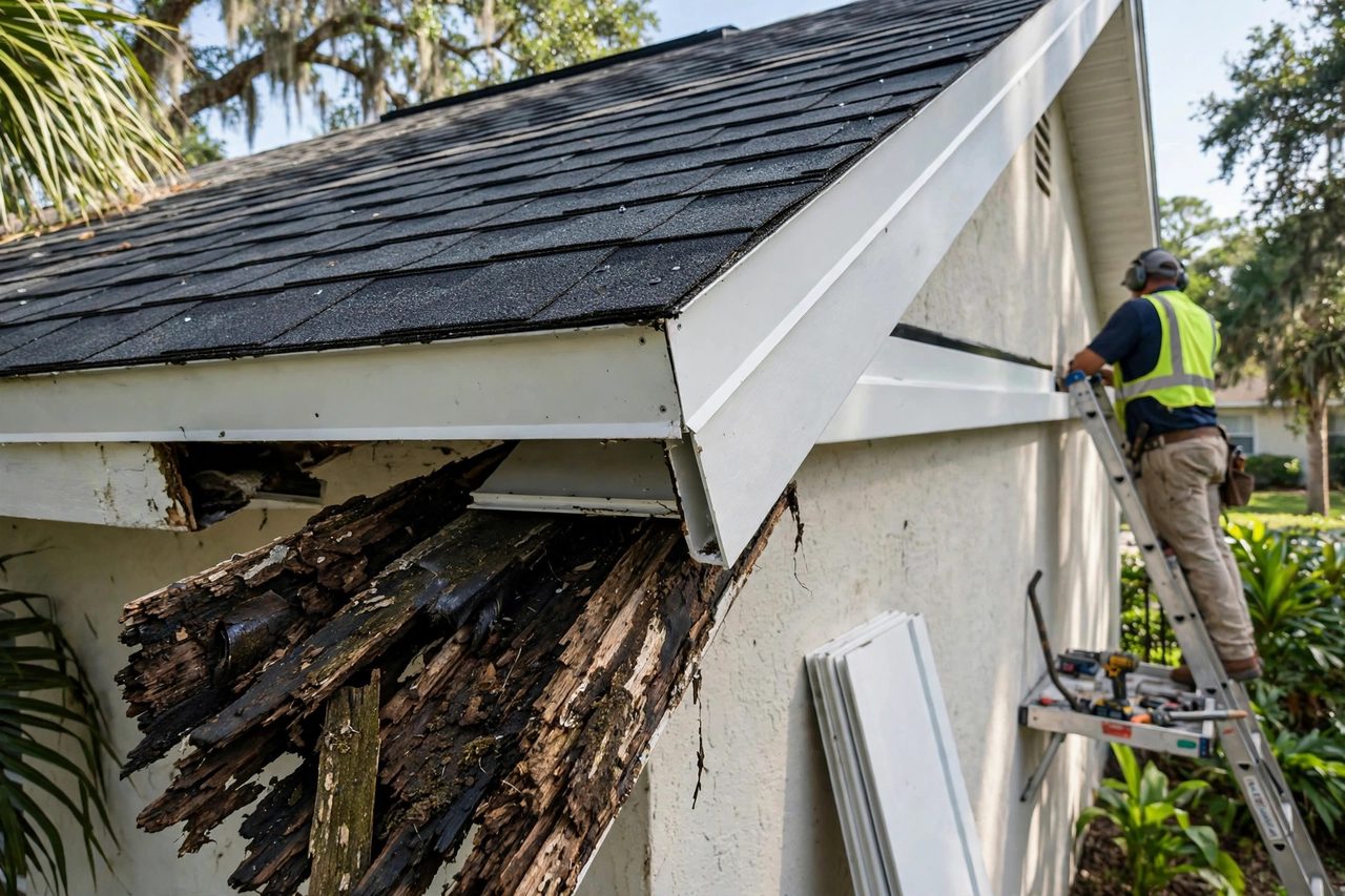 Orlando roofing Fascia & Soffit Repair service scene, geotagged to Orlando FL