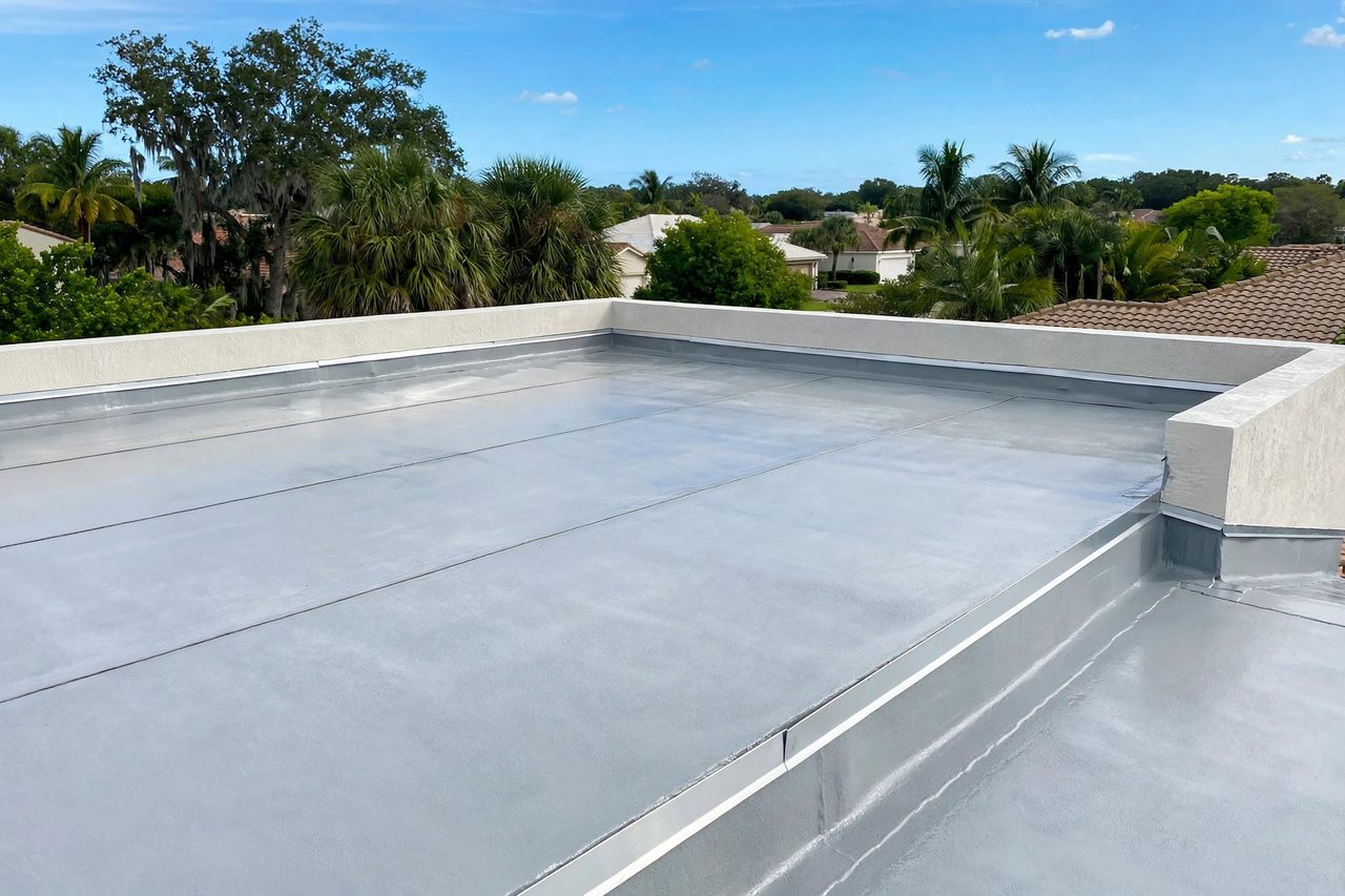 Illustrative after image showing a repaired Orlando roof area, geotagged to Orlando FL