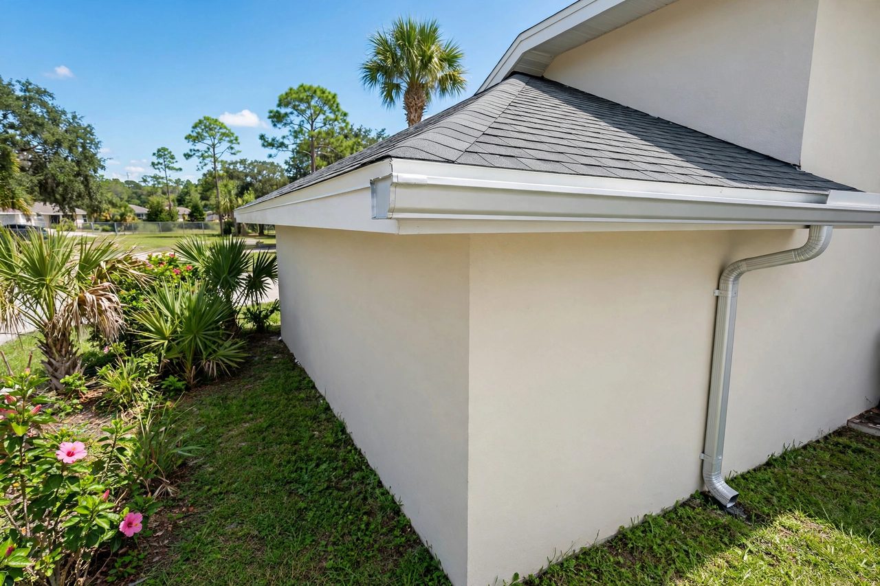 Illustrative after image showing a repaired Orlando roof area, geotagged to Orlando FL