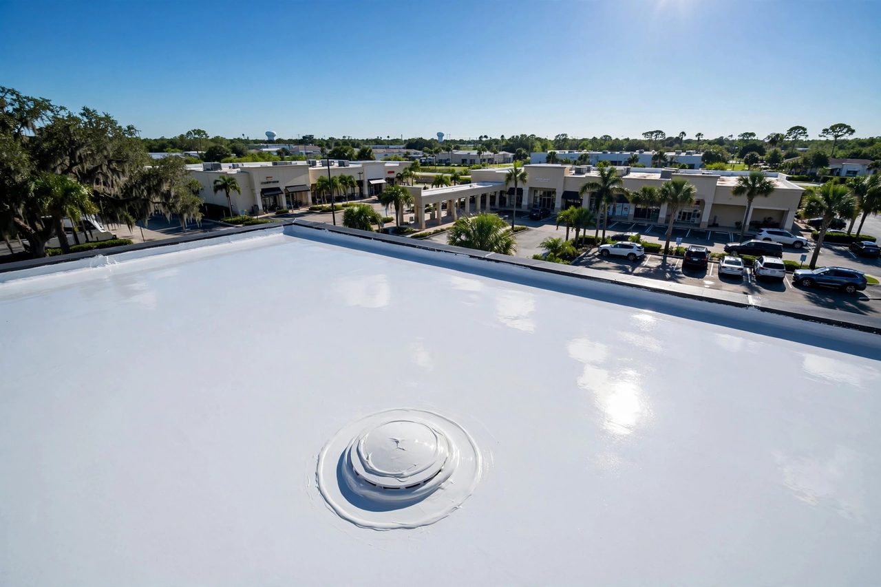 Illustrative after image showing a repaired Orlando roof area, geotagged to Orlando FL