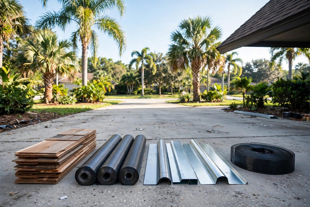 Roofing materials and roof-system components used in Orlando repairs